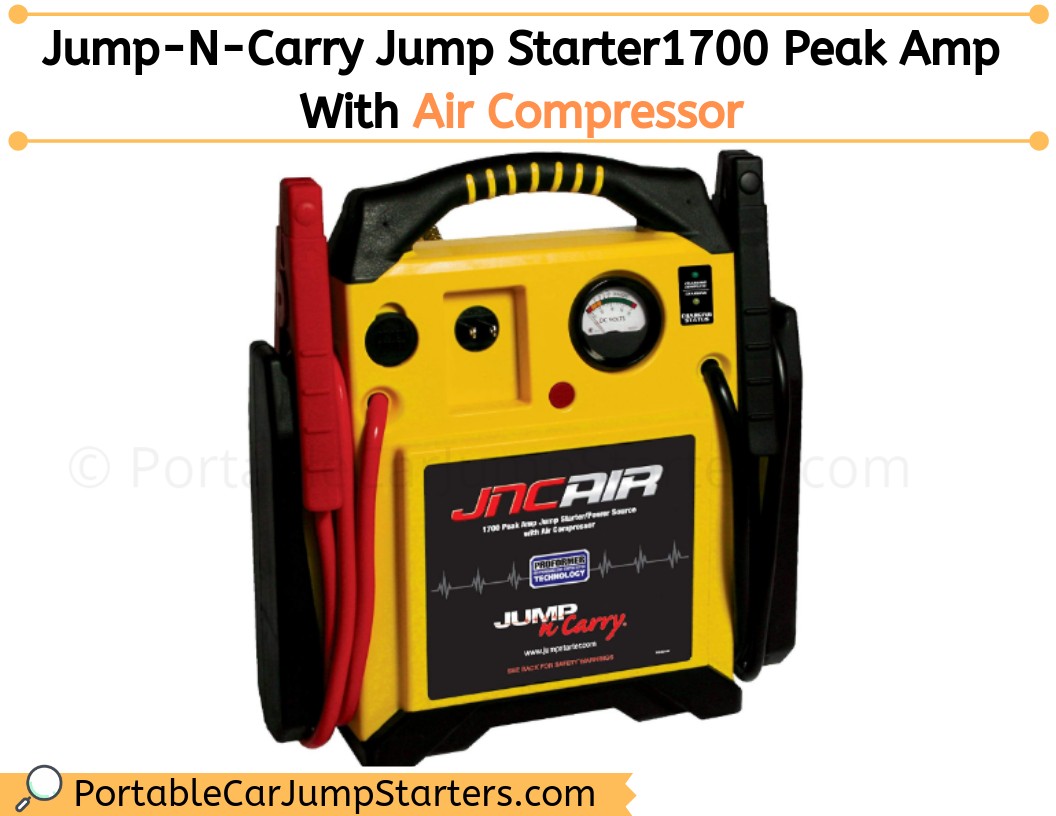 Jump-N-Carry JNCAIR Jump Starter 1700 Peak Amp (+Air Compressor)