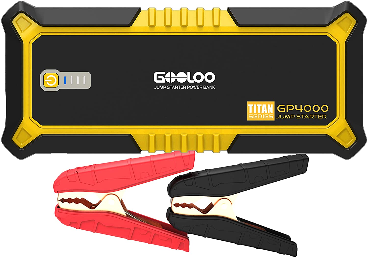 GOOLOO GP4000 4000A Peak SuperSafe Car Jump Starter (All Gas, up to 10.0L Diesel Engine) 12V Auto Battery Jumper Booster with USB Quick Charge and Type C Port